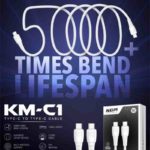 KMC 1 USB-C to USB-C 65W Cable – 1000MM Multi-Protocol Fast Charging, 5-Core PVC (Black)