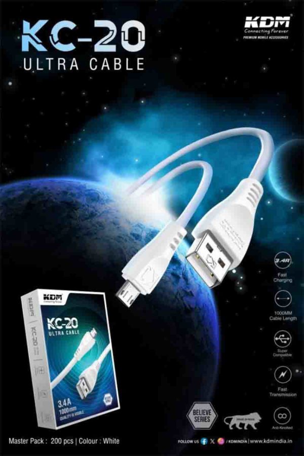 kdm kc 20 ultra micro usb cable